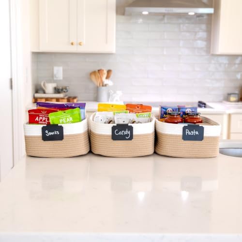 Woven Rope Baskets for Organizing, 3 Pack, 15.5 x 11 x 5.5" Storage Bins - Image 4