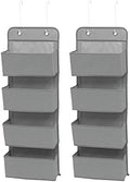 Delta Children 4 Pocket Over The Door Hanging Organizer, 2 Pack, Dove Grey by DeltaChildren