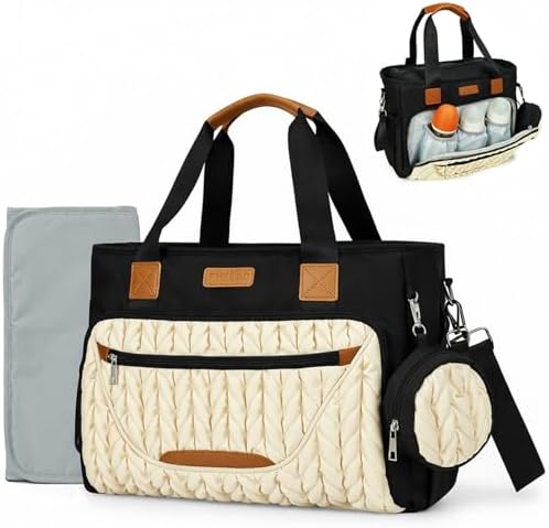 FHELAD Diaper Bag Tote for Women, Baby Diaper Bag Set by FHELAD