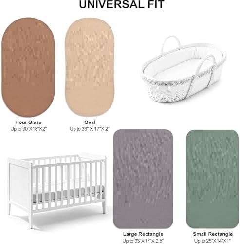 100% Muslin Baby Bassinet Sheets - Image 4