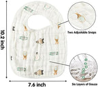 Zainpe 6Pcs Snap Muslin Cotton Bibs - Image 2
