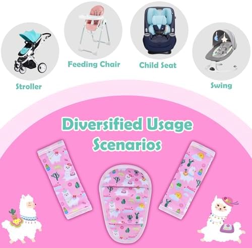 3 Pcs Stroller Straps Pads, Breathable Fabric - Image 4