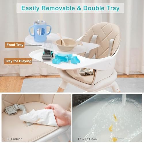 High Chair, 6 in 1 Convertible High Chairs - Image 5