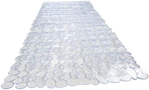 “Pebbles” Non-Slip Bathtub/Shower Mat 35"x16" Rectangular, Machine-Washable by TikeSmart
