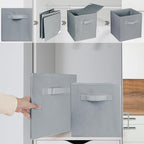 2 Pcs Storage Cubes, 10.5 Inch Collapsible Storage Bins, Fabric Foldable Bins - Image 6