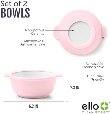 Ello Clean Start Ceramic Toddler Bowls - Image 4