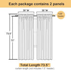 Lecloud Leia Semi Sheer Pink Curtains - Image 3