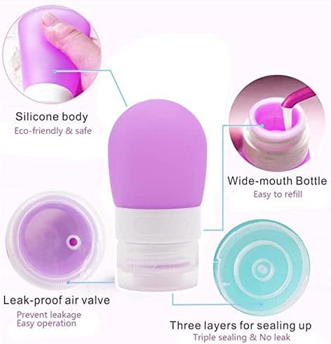 Mziart Portable Soft Silicone Travel Bottles Travel Containers - Image 2