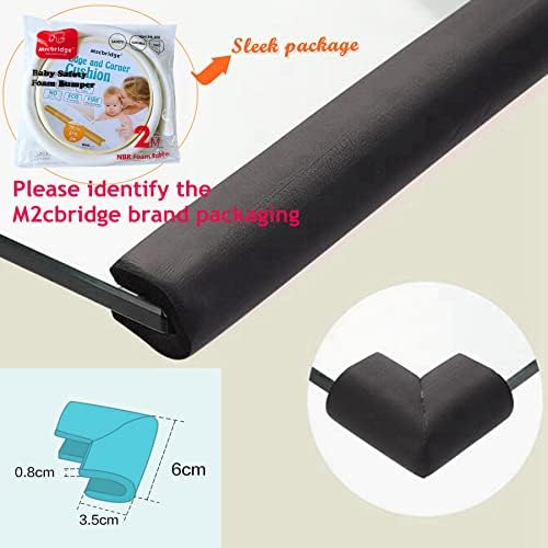 U Shape Furniture Table Edge Protectors 6.5 Ft Black - Image 2