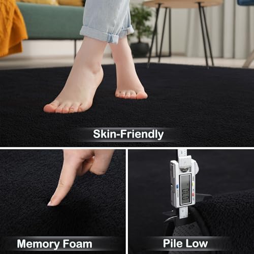 Keeko 7x10 Area Rugs for Living Room, Soft Washable Memory Foam Bedroom Rug - Image 2