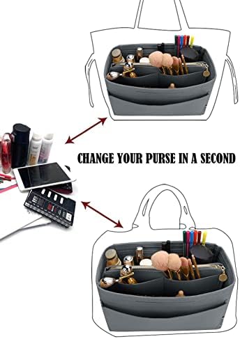LEXSION Felt Purse Organizer Insert, Tote Bag Shaper Dividers - Image 5