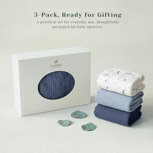 3 Pack Cotton Muslin Baby Bassinet Fitted Sheet - Image 6