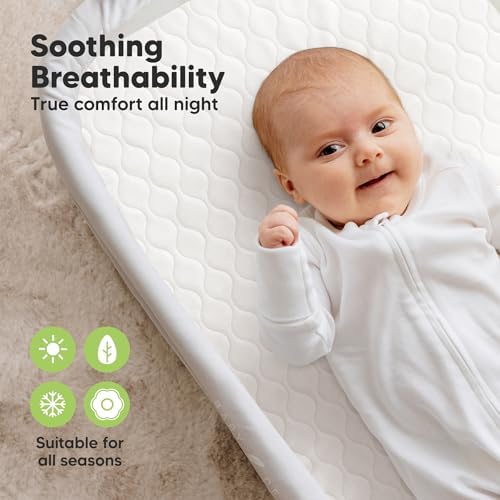 2pk Waterproof Bassinet Mattress Protector 32x21 - Image 5