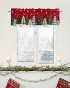 Red Merry Christmas Valance Curtains - Image 6