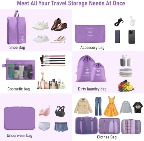 Packing Cubes for Travel 10 Set Luggage Organizer Bags - Image 6