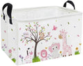 Essme Rectangular Animal Baskets, Cute Storage Bin（Pink animal） by ESSME