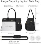 Bagstellar Teacher Tote Bag for Women, 15.6" Laptop Work Tote Computer Bag - Image 4