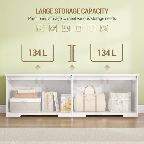 Hzuaneri 59" Modern Farmhouse Storage Chest and Bench | 70 Gal | 330lb Seat - Image 5