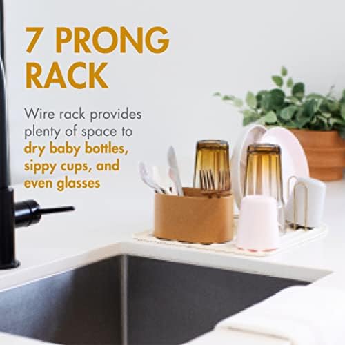 Boon ARC Modular Baby Bottle Drying Rack — Includes Silicone Drying Mat - Image 3