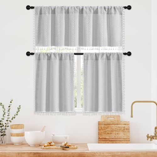 MitoVilla Grey Kitchen Valances - Image 5