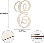 Cursive Wooden Letters E for Wall Decor Large Wood Monogram Letters 14 Inch - Image 2