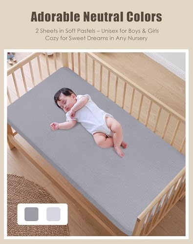 SWEET DOLPHIN 2-Pack Muslin Crib Sheets - Image 4
