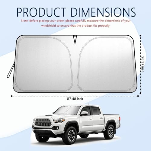 Car Windshield Sun Shade Foldable, 2026 Upgraded Car Shade Front Windshield - Image 2