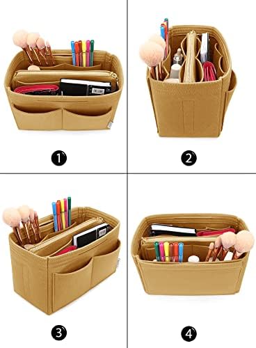 LEXSION Felt Purse Organizer Insert, Tote Bag Shaper Dividers - Image 4