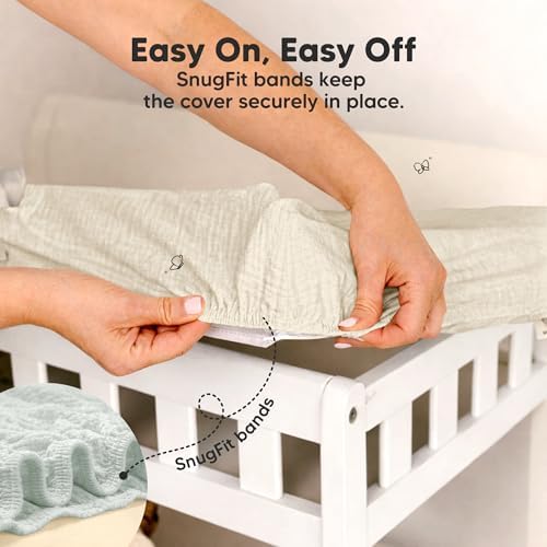2-Pack Muslin Diaper Changing Pad Covers Boy, Soft Breathable - Image 7