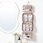 NISHEL Travel Toiletry Bag for women, Portable Hanging makeup Organizer - Image 2