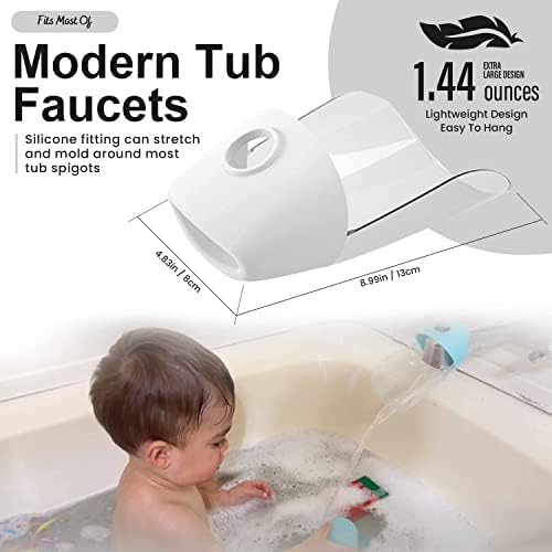 Bath Helper - Bath Tub Faucet Extender - Guides Water Directly from Faucet to - Image 6