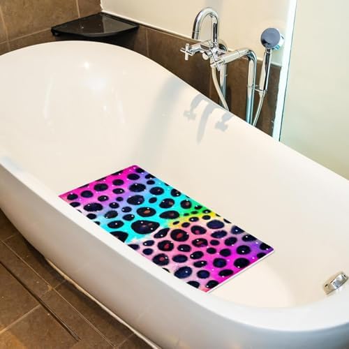 Bathtub Mat Non Slip 26.8x15.1In, Leopard Printed Bath Mat - Image 4