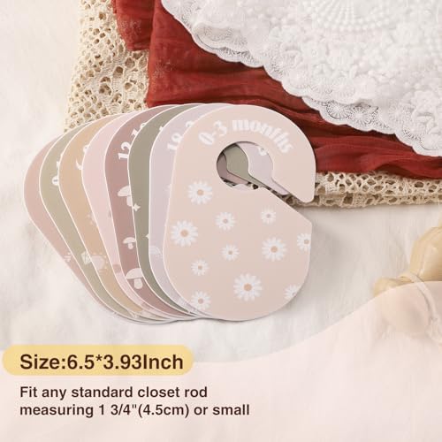 WSICSE Baby Closet Dividers, 8-Piece Double-Sided Size Organizers - Image 2