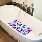 Bathtub Mat Non Slip 26.8x15.1In, Butterflies Bath Mat - Image 5