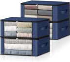 HomeHacks 4-Pack Clothes Organizer Storage Bags, 35L Storage Bins by HomeHacks
