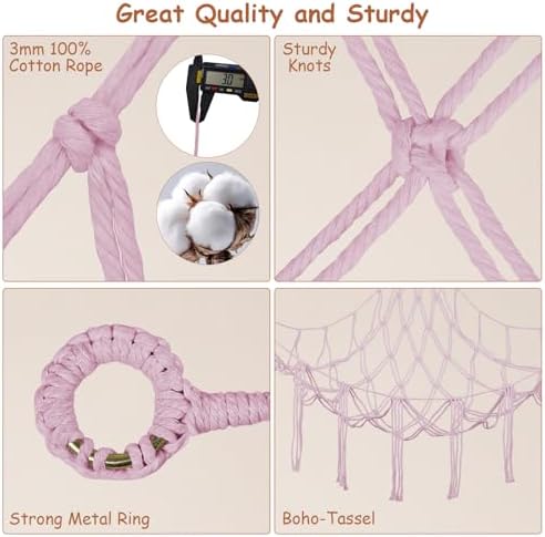 Stuffed Animal Net Hammock Corner, 55Inch Large No Drilling Plushie Net - Image 5
