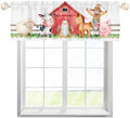 Unisex Farm Animals Cow Chicken Horse Nursery Short Curtain Valance by Unknown