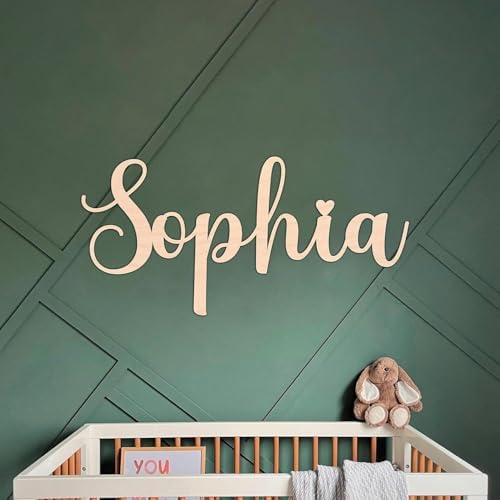 Custom Wood Name Sign For Nursery, 1/3 INCH THICKNESS, Boho Nursery Sign - Image 2