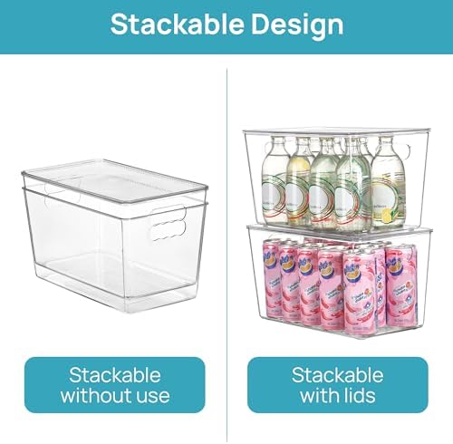 Vtopmart 6 Pack Clear Stackable Storage Bins - Image 3