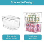 Vtopmart 4 Pack Clear Stackable Storage Bins - Image 3