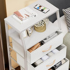 Furnulem Tall Nightstand with 4 Fabric Drawers, Small Dresser - Image 5