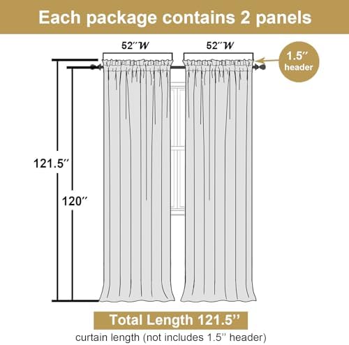 Lecloud Leia Navy Blue Sheer Curtains - Image 3