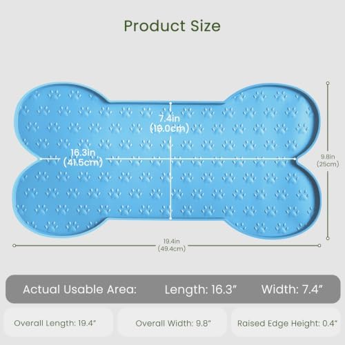PWTAA Dog Food Mat Anti-Slip Silicone Dog Bowl Mat Thicker Pet Placemat - Image 2