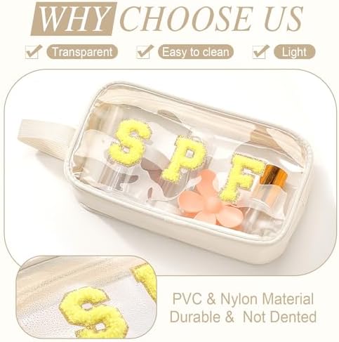 Kacctyen Spf Letter Clear Makeup Bags - Image 3