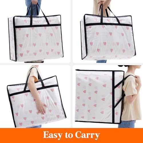 Lifewit 3 Pack Clear Clothes Storage Bags, 110L Plastic Blanket Storage Bag - Image 6