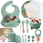 O'doe™ Silicone Baby Feeding Set, 17-Piece Baby Weaning Set BPA-Free by Odoe