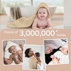 Yoofoss Hooded Baby Bath Towels 2 Pack 100% Muslin Organic Cotton - Image 6