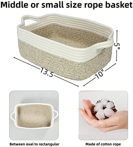 XUANGUO Medium Woven Cotton Rope Storage Basket - Image 2