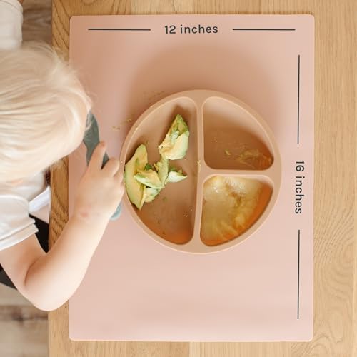 Yeah Baby Goods Silicone Toddler Placemat, Boho Brown - Image 6
