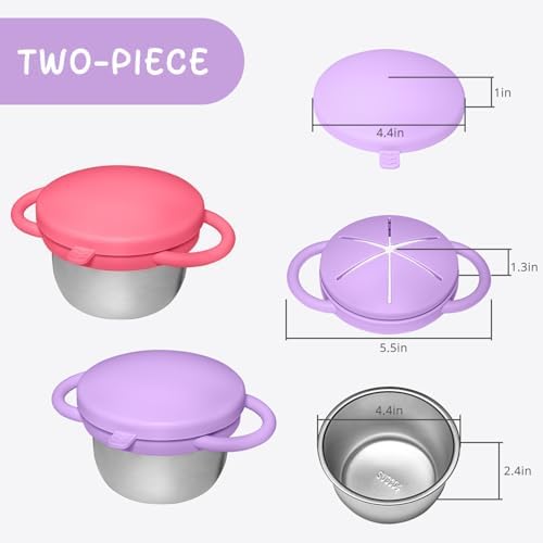 2 Pack Baby Stainless Steel Snack Containers - Image 6